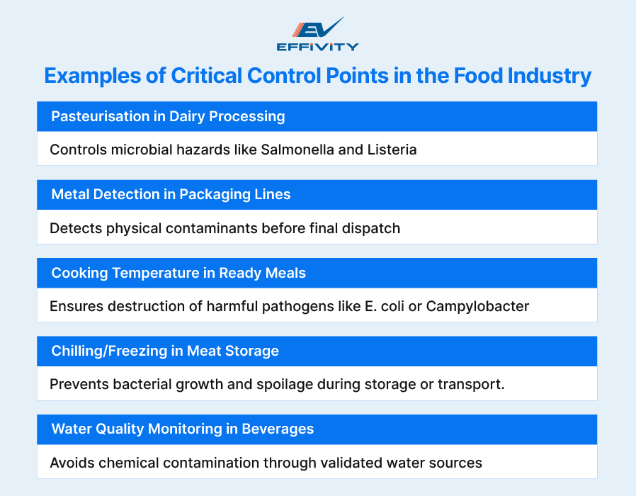Examples of Critical Control Points in the Food Industry